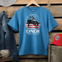 Boy's Cinch Bucking Horse T-Shirt #MTT7670103HBL