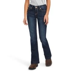 Girl's Ariat R.E.A.L. Trouser Maggie Wide Leg Jean #10041104 -Western Kidz Sales 1d6513725df776aa4b85d1821c7d8cdb
