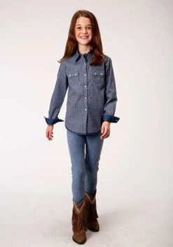 Girl's Roper Snap Front Shirt #03-080-0064-0771BU -Western Kidz Sales 1e6c4a7bdfc2a9c3206ebb592d9d4cfc