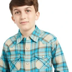 Boy's Ariat Handley Retro Fit Snap Front Shirt #10042318 -Western Kidz Sales 2194a68cffefa980e3f2dd8fae654894