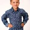 Boy's Roper Snap Front Shirt #03-030-0064-4043BU -Western Kidz Sales 35ae095338958f82d34e63b6efd7c09e