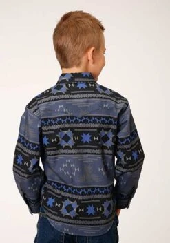 Boy's Roper Snap Front Shirt #03-030-0067-0776BU -Western Kidz Sales 3c6361be916908ea41fab9b49cbae985