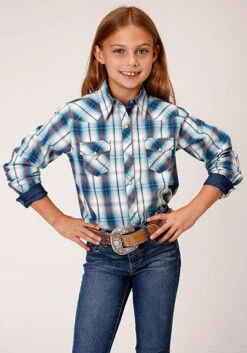 Girl's Roper Snap Front Shirt #03-080-0062-4032BU