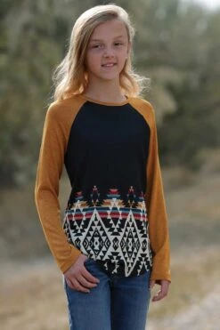 Cinch Girl's Cruel Girl Sweater Shirt #CTK3550006BLK