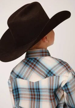 Boy's Roper Plaid Snap Front Shirt #03-030-0278-1048 -Western Kidz Sales 465a0c681819c11f267fa2835a4a77a3