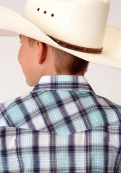 Boy's Roper Snap Front Shirt #01-030-0101-4029BU -Western Kidz Sales 49236cfde67b6402af1308739cced115