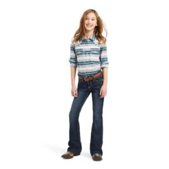 Girl's Ariat REAL Downstream Snap Front Shirt #10042240 -Western Kidz Sales 4c52e2eb7916027fb241296bbb358eb1