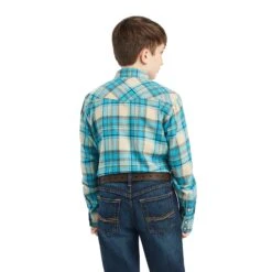 Boy's Ariat Handley Retro Fit Snap Front Shirt #10042318 -Western Kidz Sales 62073deea89676f7cf191a0b4e2214e9