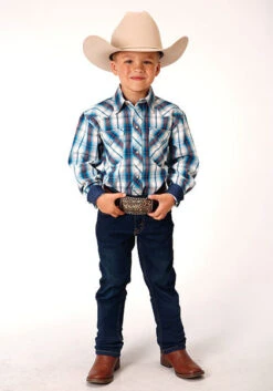 Boy's Roper Snap Front Shirt #03-030-0062-4032BU -Western Kidz Sales 6b3ab35a375e46a86275e24c0f761df2
