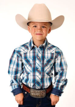Boy's Roper Snap Front Shirt #03-030-0062-4032BU