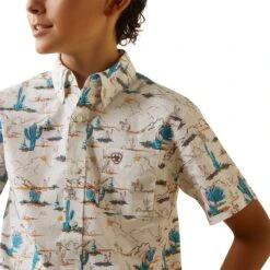 Boy's Ariat Krish Classic Fit Button Down Shirt #10043721 -Western Kidz Sales 7373f4ce76b578fe50077f9e5150c901