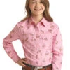 Girl's White Label Snap Front Shirt #WLGSOSR0MY -Western Kidz Sales 811f83a4f4c81b83417451f9e56d217f