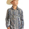 Boy's Rock & Roll Cowboy Snap Front Shirt #RRBS2SRZ7Y -Western Kidz Sales 852c90514e1d6e12edc28e0f6a7d3ab9