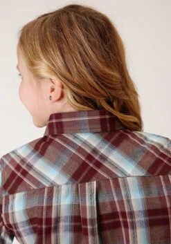 Girl's Roper Brown Plaid Snap Long Sleeve #03-080-0062-1007 -Western Kidz Sales 8799a9aa14cc97641bd460f37bfbfc2e