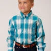 Boy's Roper Button Down Shirt #03-030-0378-4046 -Western Kidz Sales 8d0a1e92896458ee174201df97a5cb70