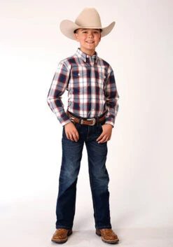Boy's Roper Button Down Shirt #03-030-0378-4048 -Western Kidz Sales 900ef3698f67ab3b71a6c70f667334ef