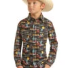 Boy's Rock & Roll Cowboy Dale Brisby Snap Front Shirt #RRBSOSRZ82 -Western Kidz Sales 99a58c2aa038c8c12f6b2f0e2b7de091