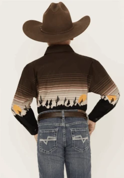 Boy's Panhandle Ombre Snap Long Sleeve Shirt #PHBSOSR0AM -Western Kidz Sales 9bffb7fddae7bca68af061bde0227cdb