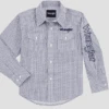 Boy's Wrangler Logo Snap Front Shirt #112317215