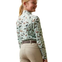 Girl's Ariat Sunstopper 2.0 1/4 Zip Baselayer #10043605 -Western Kidz Sales a719c906305ed907388384023db58438