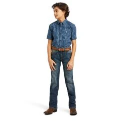 Boy's Ariat Pro Series Kyree Classic Fit Button Down Shirt #10039511 -Western Kidz Sales a95fedfddea7998a411cad99cb72a4e5