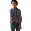 Boy's Ariat Haddington Retro Fit Snap Front Shirt #10043718