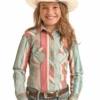 Girl’s Rock & Roll Denim Snap Front Shirt #RRGSOSR0Q6 -Western Kidz Sales c1749e979ef87480144adac24f9d85da