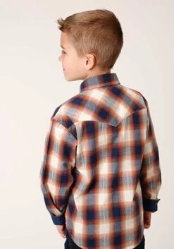 Boy's Roper Plaid Long Sleeve #03-030-0062-1008 -Western Kidz Sales c2154f25159162d8ddd814a6c2e71e63