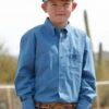 Boy's Cinch Blue Button Down Shirt #MTW7060306BLU -Western Kidz Sales d81d48bef0864f5a837b06fda207a2a1