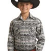 Boy's Rough Stock Cowboy Snap Front Shirt #RSBSOSRYTC -Western Kidz Sales d9432bcac9657c0ab56302a55586c420