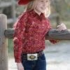 Cinch Girl's Cruel Girl Snap Front Shirt #CTW3220030RED -Western Kidz Sales dbb59478f124319e16d8014a93d6b8b4