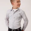 Boy's Roper Snap Front Shirt #01-030-0019-0442WH