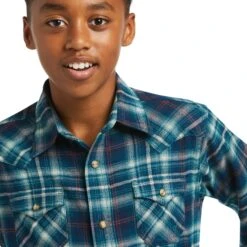 Boy's Ariat Hastings Retro Fit Snap Front Shirt #10038070 -Western Kidz Sales e92052343ec69747ad09e47cf4230a82