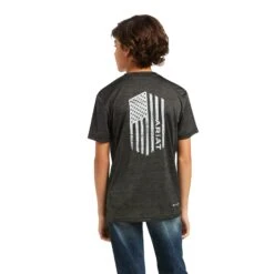 Boy's Ariat Charger Vertical Flag T-Shirt #10039584 -Western Kidz Sales e9f6b7115b7e611938d2b713f109f5be