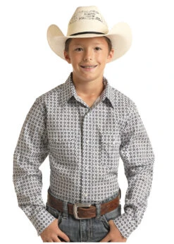 Boy's Rough Stock Snap Front Shirt #RSBSOSRZDC